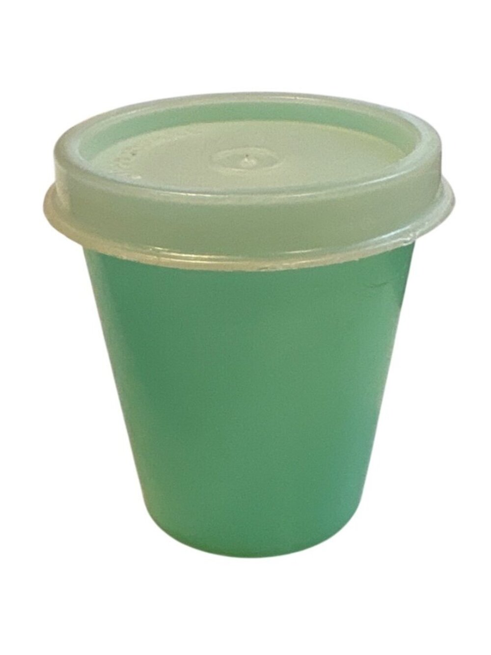 Vintage Tupperware Midget Container Green With Clear Lid 2 Oz